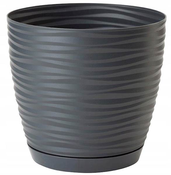 Sahara petit okrągła z podstawką 27 antracyt