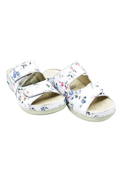 Klapki NURSING CARE Viena  NU-WG8F1 biały Flowers