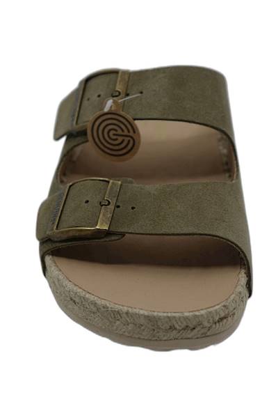 Klapki GENUINS Manacor Velour GE-G104956 zielony