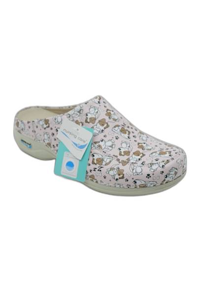 Klapki NURSING CARE Berlin NU-WG4AF53 Dog/róż