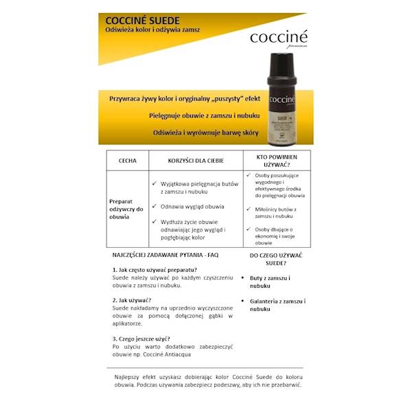 Renowator Coccine SUEDE  75ml Brązowy
