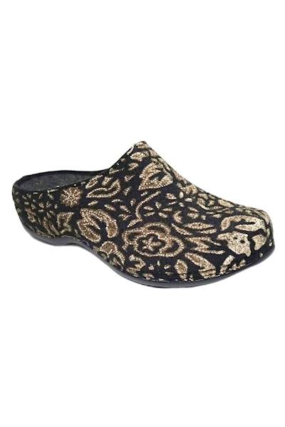 Kapcie BERKEMANN Donata  01028-699 czarny/wzorek