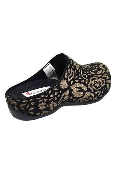 Kapcie BERKEMANN Donata  01028-699 czarny/wzorek
