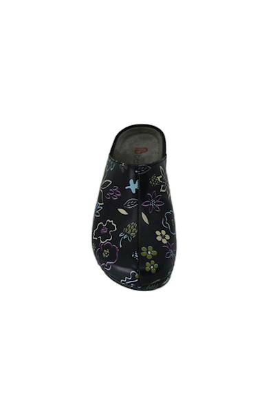 Klapki BERKEMANN Jada 01753-160 kwiaty/czarny