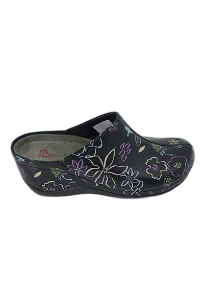 Klapki BERKEMANN Jada 01753-160 kwiaty/czarny
