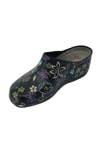 Klapki BERKEMANN Jada 01753-160 kwiaty/czarny