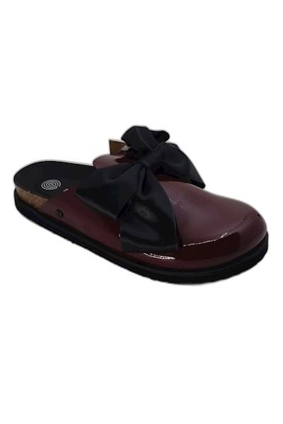 Klapki GENUINS Petalo Vegan GE-G106163 bordowy