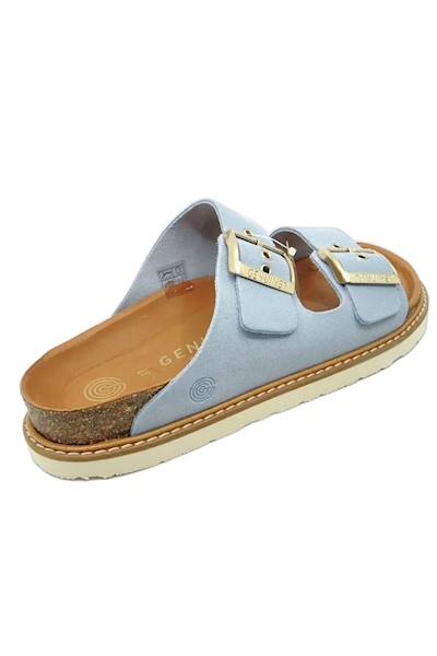 Klapki GENUINS Hawaii Velour G106252 niebieski