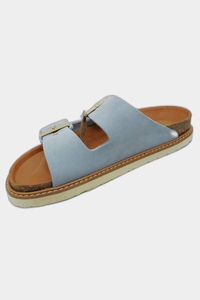 Klapki GENUINS Hawaii Velour G106252 niebieski