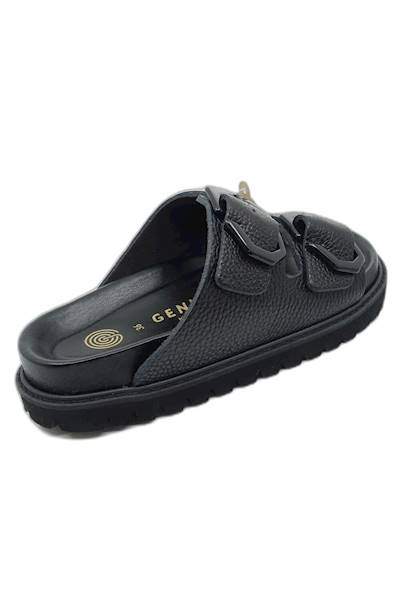 Klapki GENUINS Galia Embossed G106270 czarny