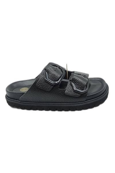 Klapki GENUINS Galia Embossed G106270 czarny