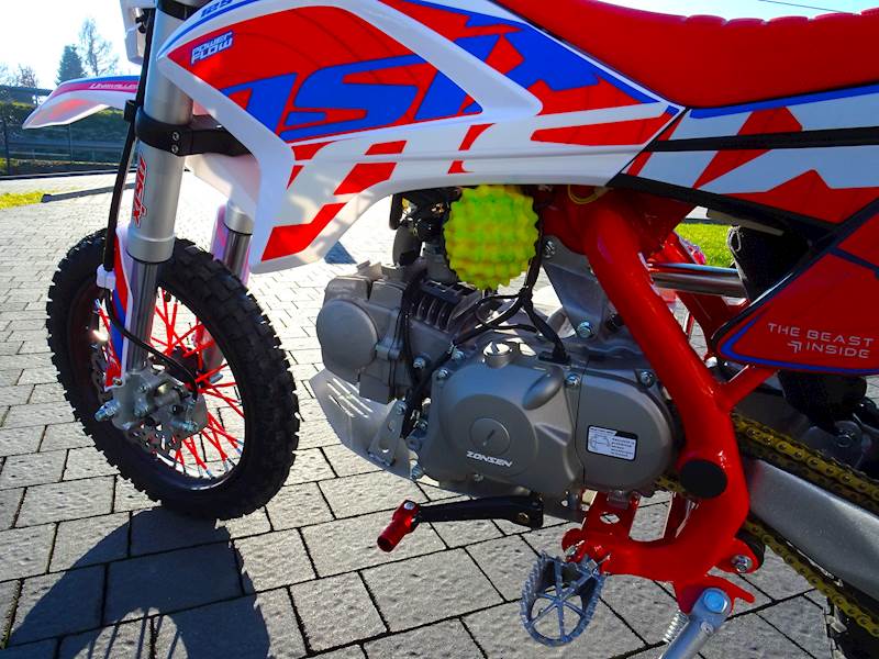 CROSS ASIX XB28 E-START 14/12 125CC • Kolor: Czerwono/niebieski