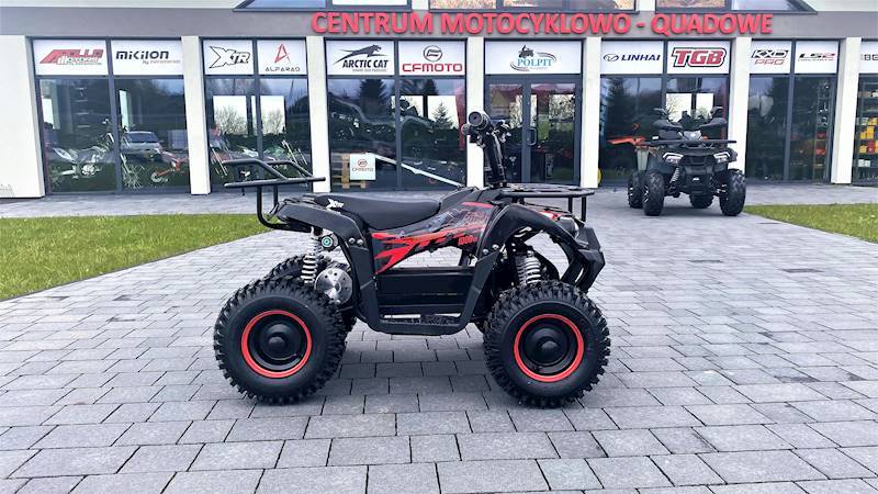 MINI QUAD XTR M9E/6 Elektryczny 1000W • Kolor: Czarno/czerwony