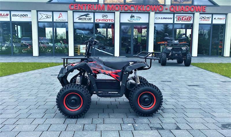 MINI QUAD XTR M9E/6 Elektryczny 1000W • Kolor: Czarno/czerwony