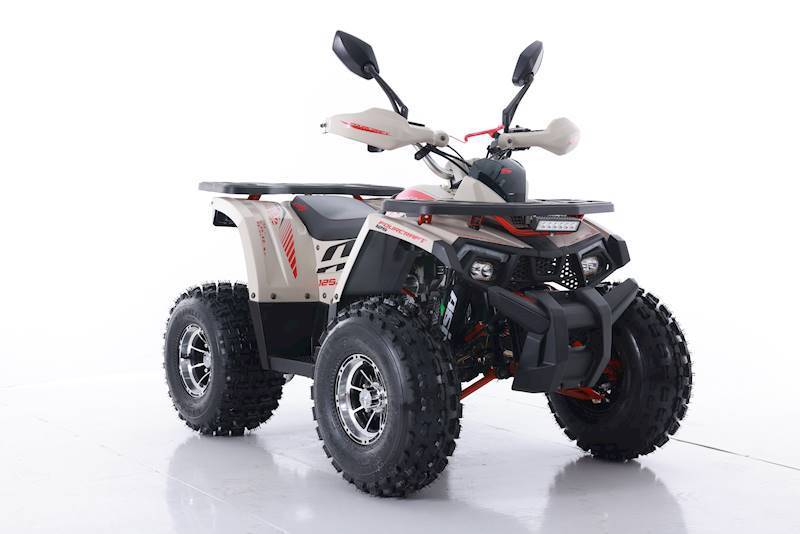 ASIX FOURCRAFT ALU 125CC • Kolor: Piaskowo/czerwony • Rodzaj skrzyni: Półautomat
