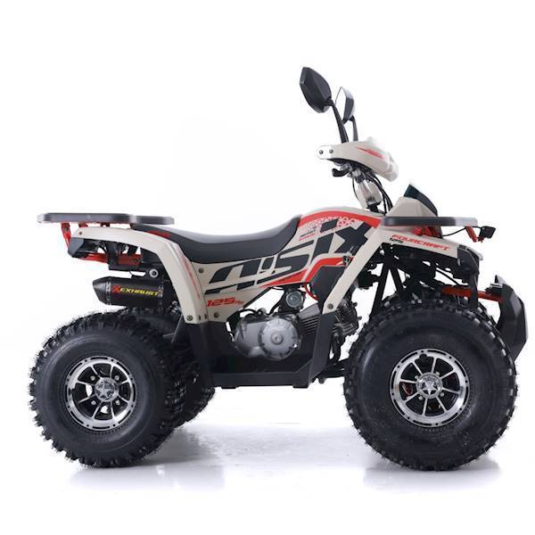 ASIX FOURCRAFT ALU 125CC • Kolor: Piaskowo/czerwony • Rodzaj skrzyni: Półautomat