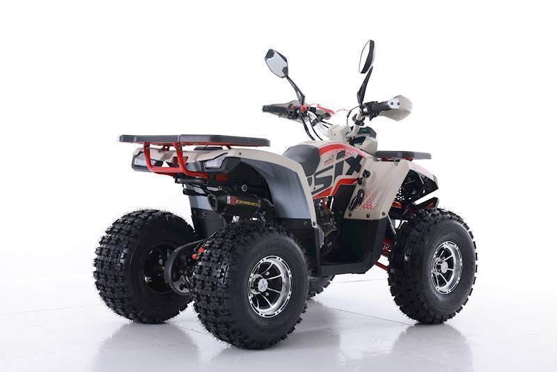 ASIX FOURCRAFT ALU 125CC • Kolor: Piaskowo/czerwony • Rodzaj skrzyni: Półautomat