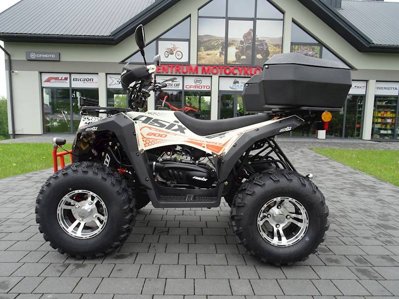 ASIX MAGNUM 200 AUTOMAT CVT EEC HOMOLOGACJA T3b • Kolor: Biało/pomarańczowy • Pojemność: 200cm3