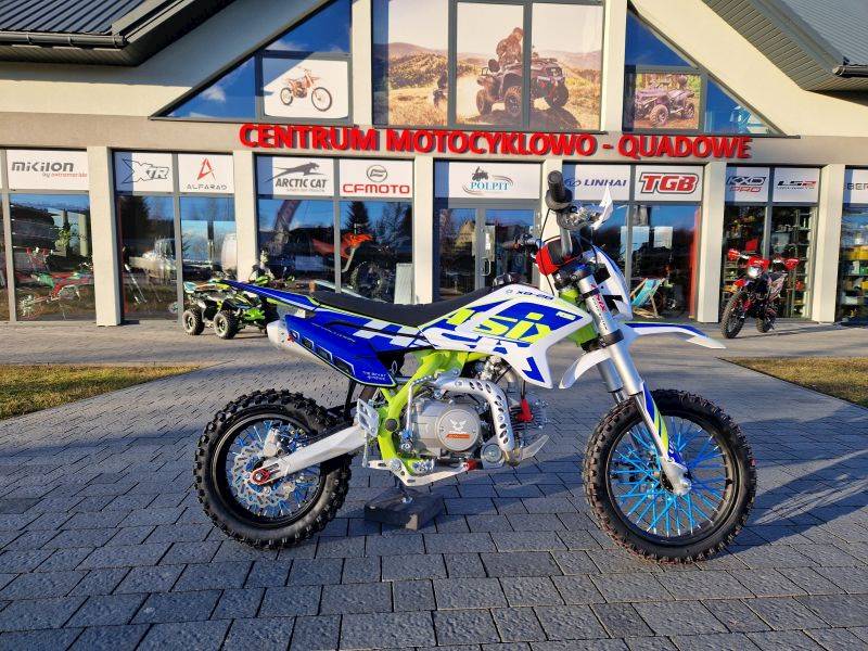CROSS ASIX XB28 E-START 14/12 125CC • Kolor: Niebiesko/limonkowy