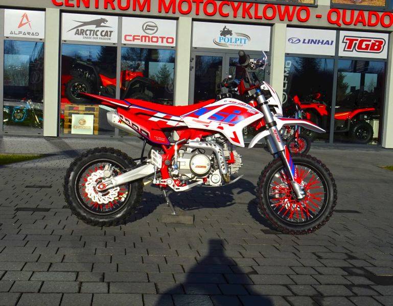 CROSS ASIX XB28 E-START 14/12 125CC • Kolor: Czerwono/niebieski