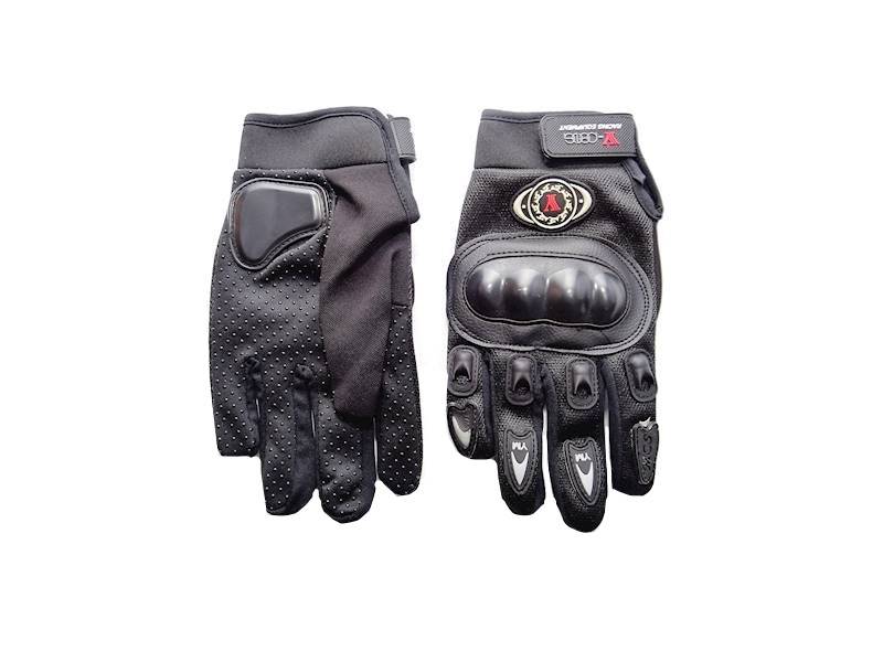 RĘKAWICE MOTOCYKLOWE-WZMOCNIONE CZARNE L • RĘKAWICE MOTOCYKLOWE-WZMOCNIONE • Kolor: Czarny • Rozmiar: L