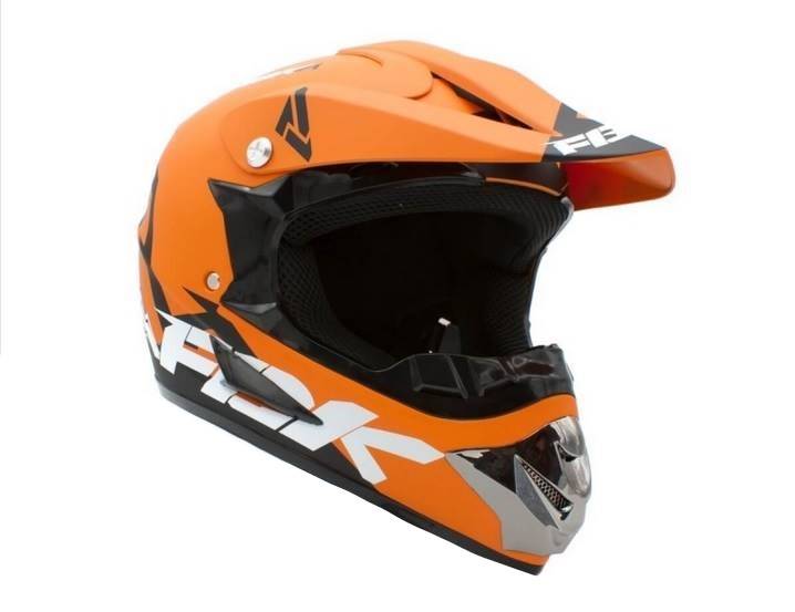 KASK JUNIOR CROSS 125 POMARAŃCZOWY • Rozmiar: L