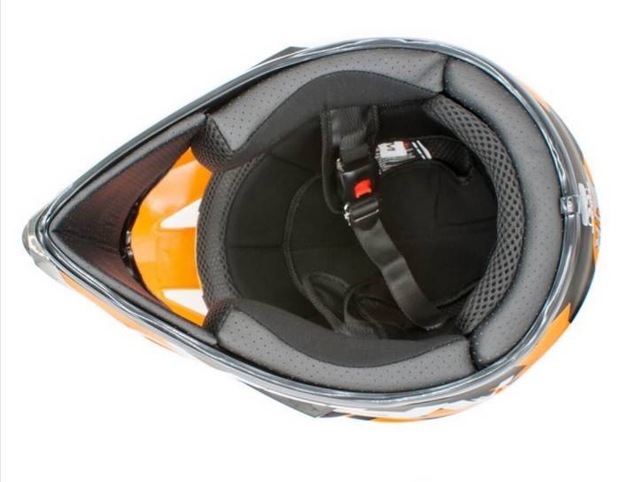 KASK JUNIOR CROSS 125 POMARAŃCZOWY • Rozmiar: L
