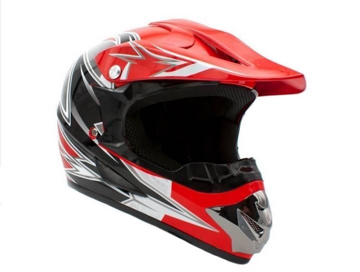 KASK JUNIOR CROSS 125 CZERWONY • Rozmiar: L