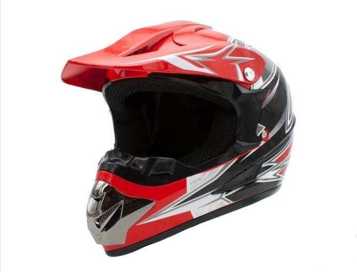 KASK JUNIOR CROSS 125 CZERWONY • Rozmiar: L