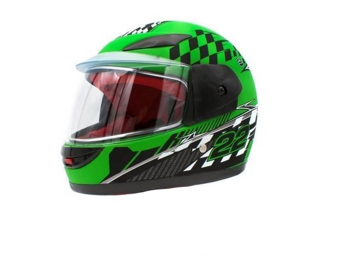 KASK DZIECIĘCY PEŁNY 501 ZIELONY • Rozmiar: L