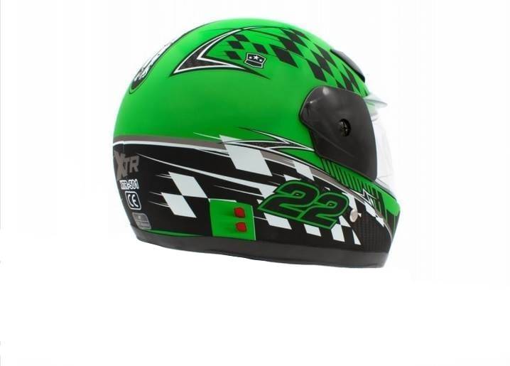 KASK DZIECIĘCY PEŁNY 501 ZIELONY • Rozmiar: L