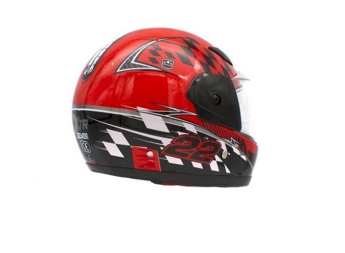 KASK DZIECIĘCY PEŁNY 501 CZERWONY • Rozmiar: L