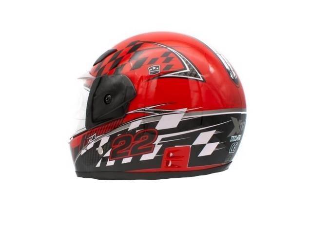 KASK DZIECIĘCY PEŁNY 501 CZERWONY • Rozmiar: L