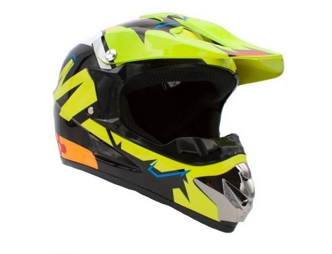 KASK DZIECIĘCY CROSS XTR125 LIMONKA • Rozmiar: M