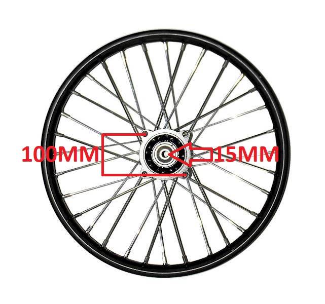 KOŁO FELGA/RAFKA CROSS PRZÓD 17" OŚ 15MM 125CC
