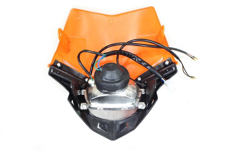 OWIEWKA LAMPA PRZÓD POMARAŃCZOWA CROSS ENDURO