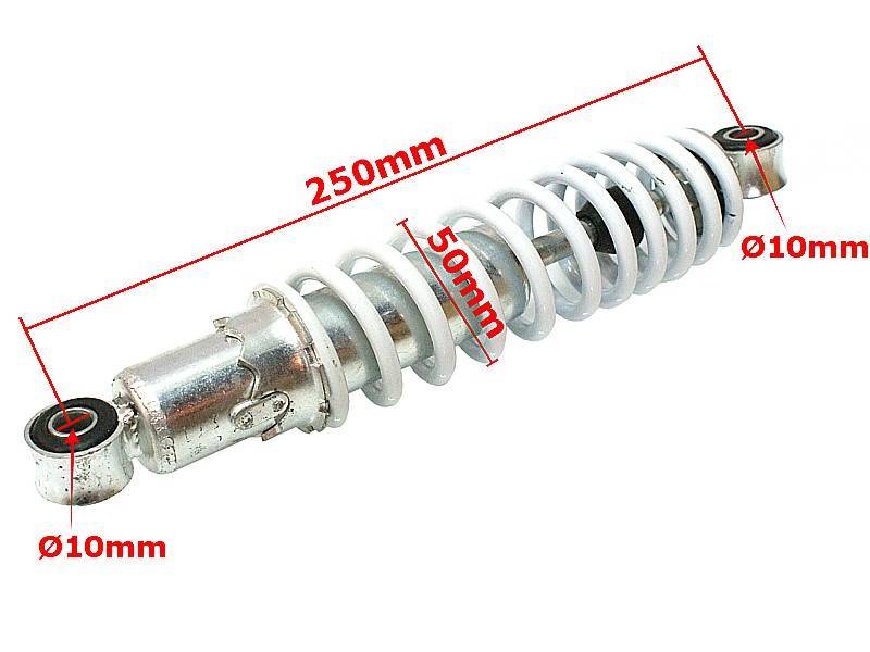 AMORTYZATOR PRZÓD 25CM ATV 110-125CC BIAŁY