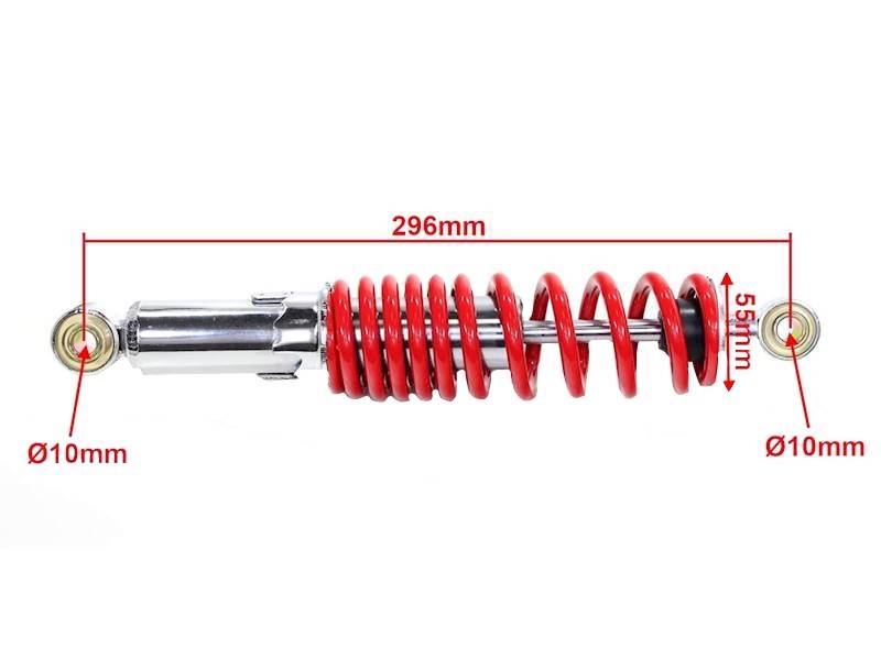 AMORTYZATOR PRZÓD ATV 125 29,6CM CZERWONY FUXIN