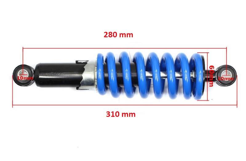 AMORTYZATOR TYŁ 28CM CROSS 110-125CC NIEBIESKI