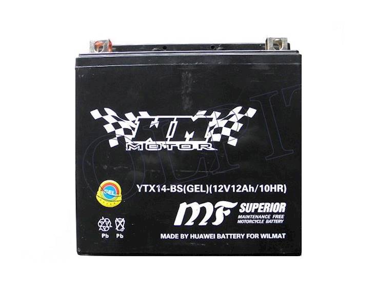 AKUMULATOR ŻELOWY 12V 12Ah WTX14-BS WM LEWY +