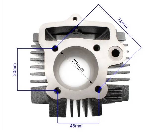 CYLINDER 125cc 54mm/ 14mm/ 69,5/94mm KPL.