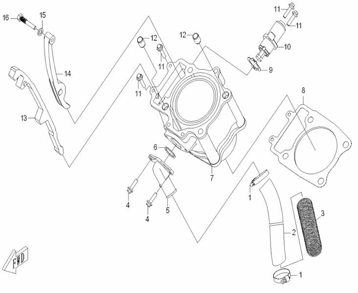 CYLINDER CFMOTO 500CC 87.5MM KOMPLETNY