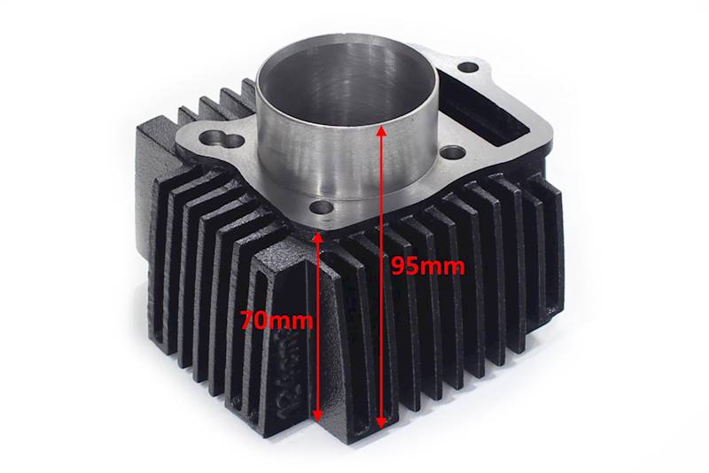 CYLINDER ATV 110 52,4mm PIN 13mm ZESTAW Z GŁOWICĄ CZARNY