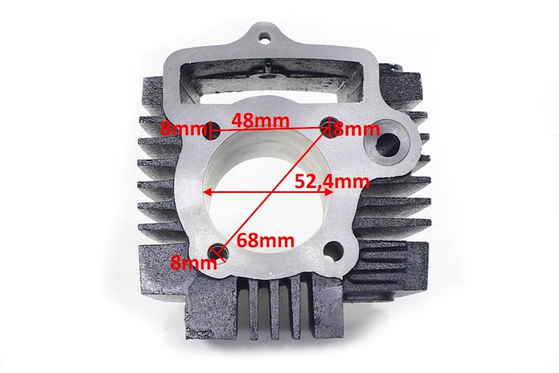 CYLINDER ATV 110 52,4mm PIN 13mm ZESTAW Z GŁOWICĄ CZARNY