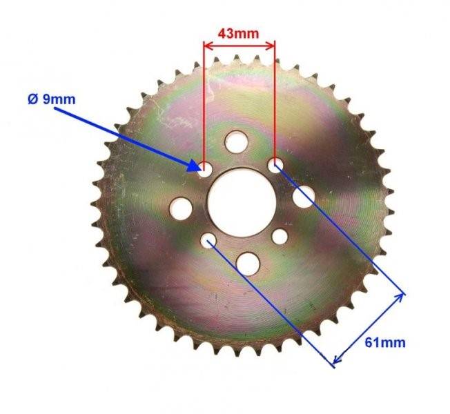 ZĘBATKA TYŁ 428H 45Z 41MM
