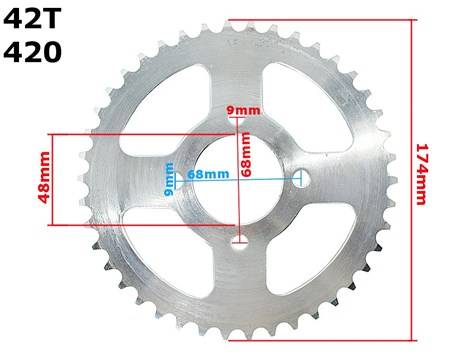 ZĘBATKA TYŁ 420H 42Z 48MM