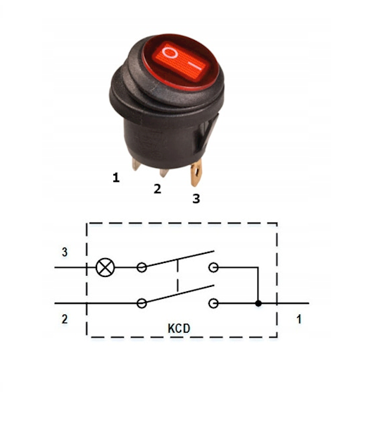 WŁĄCZNIK WYŁĄCZNIK 20A 12V DC NIEBIESKI