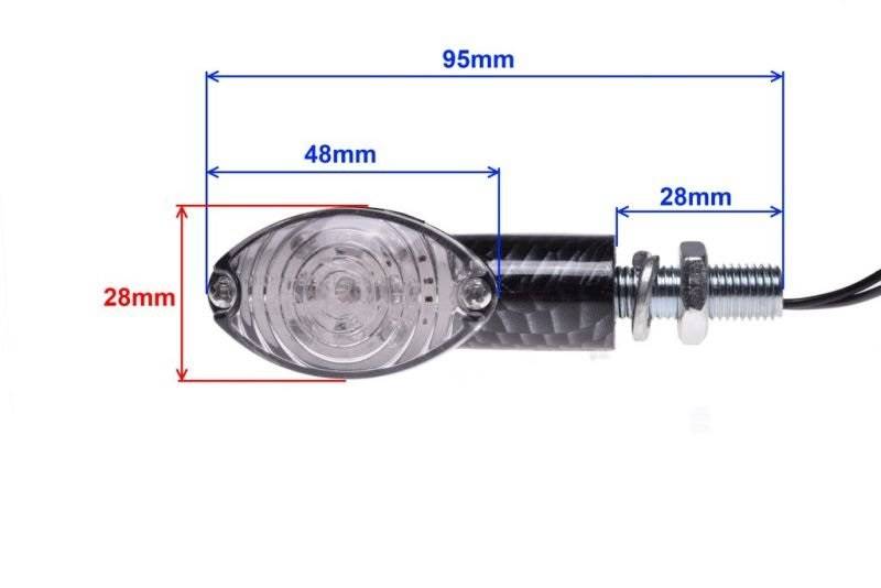KIERUNKOWSKAZ LED CARBON BIAŁY KLOSZ KPL