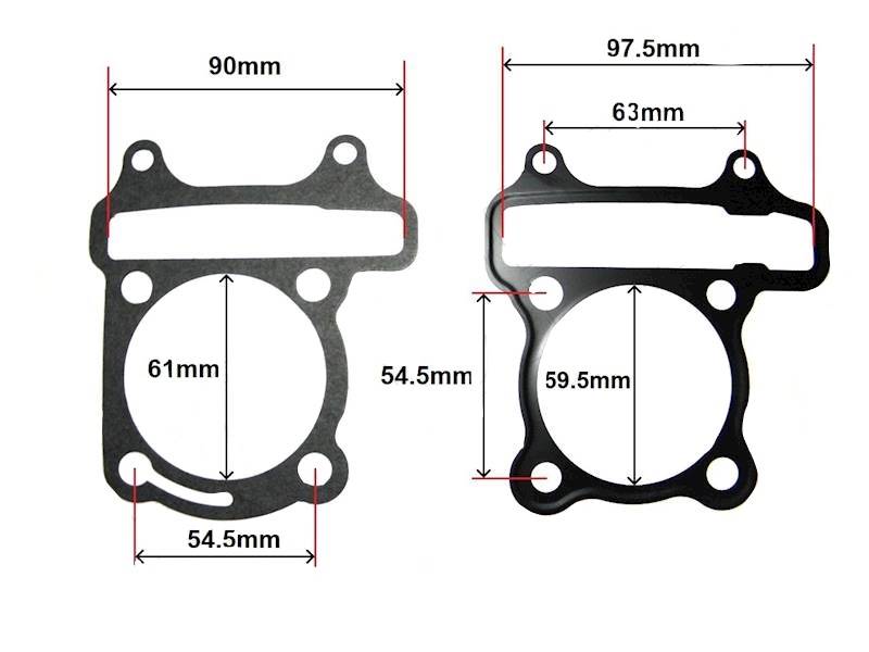 USZCZELKA POD GŁOWICĘ I CYLINDER 57,4MM ATV 150CC