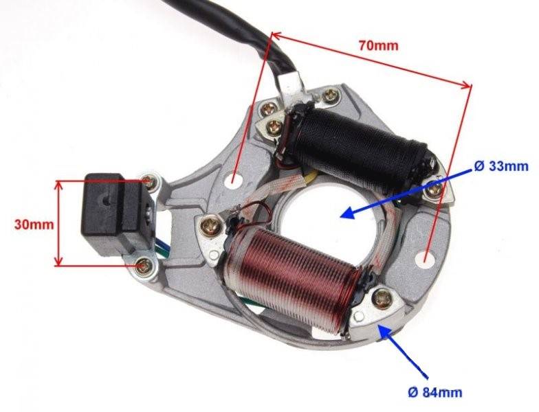 STATOR ISKROWY DWU CEWKOWY ATV 110-125CC